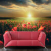 Fotótapéta - Morning on the poppy meadow